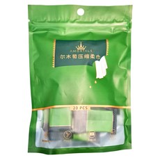 AMORTALS 爾木萄 加厚壓縮毛巾, 柔軟舒適, 高度吸水, 不掉毛絮, 20片, 1包, 561992