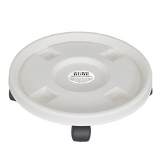 제로홈 동그라미 이동식 화분받침대, 화이트, 1개