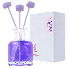 Herb Thyme 室內擴香瓶禮盒組(擴香瓶 130ml+石膏花 4入 隨機出貨+纖維擴香棒 5入), 薰衣草, 1組