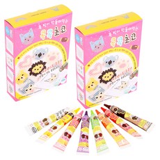 裝飾巧克力筆 8支+造型巧克力DIY組 01 動物款, 120g, 2組