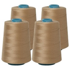 多針縫紉線, 香檳米色, 4000米, 4個