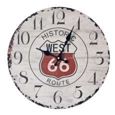 Meric Garden 風格仿舊裝飾壁掛式時鐘, 木色