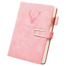 TODAY LIVING A5 鹿萬年人造皮革精裝磁吸日誌 CD_OST_NE00, 粉紅色(CD_OST_NE008P), 1個
