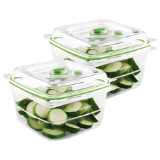 FoodSaver 真空密鮮盒 1.2L 可微波加熱 完全密封, 2個