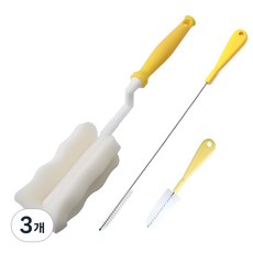 베이비베어 텀블러 세척솔 3종 세트, 노랑, 3개
