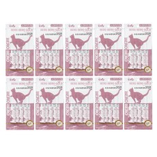 더캣츠 미니 베로베로 골드 고양이간식 10g x 5p, 소간 + 치즈크림 혼합맛, 10세트
