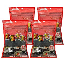 耆盛食品 熟黑芝麻 嚴選食材 涼拌小菜/壽司/飯糰適用, 220g, 4包