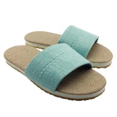 TAIWAN SLIPPER 台灣犀利趴 和風系列 棉麻室內家居 M(23~24cm) 爵色綠, 1雙