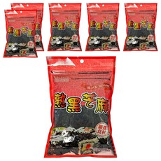 耆盛食品 熟黑芝麻 嚴選食材 涼拌小菜/壽司/飯糰適用, 220g, 6包