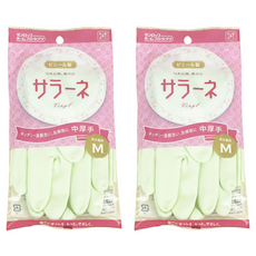 DUNLOP 橡膠手套, 薄荷綠, M(32cm), 2包