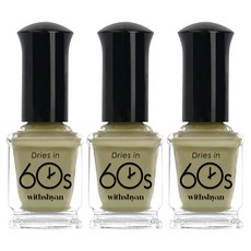 위드샨 60초 매니큐어, M20실크카키, 9ml, 3개