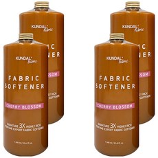 KUNDAL 昆黛爾 3倍濃縮衣物柔軟精 櫻花香, 1.58L, 4瓶