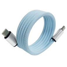 HONG JIN 宏晉 多彩磁吸充電線 C-C, 1m, 天藍色, 1條