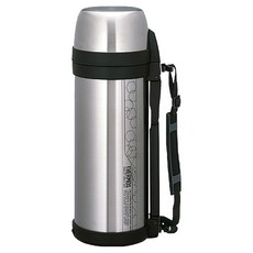 THERMOS 膳魔師 保溫瓶, 大容量寬口, 附2個多功能杯, 可拆式背帶, 銀色, 2L, 1個