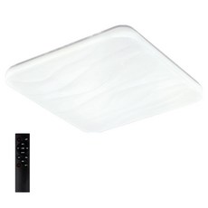WONHA Wavemo 方形LED房間吸頂燈 75W + 遙控器套組, 無頻閃 白色 + 白光 + 黃光 + 自然光