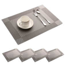 Queen's Nest 歐式餐墊, 455 x 300 mm, 銀色