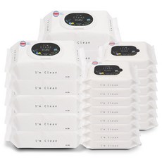 아임클린 비데 물티슈 캡형 80매 x 10p + 휴대용 20매 x 16p, 60g, 1세트