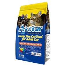 A star 無穀成貓用幫助泌尿關節潔牙配方 乾飼料, 1.36kg, 1袋
