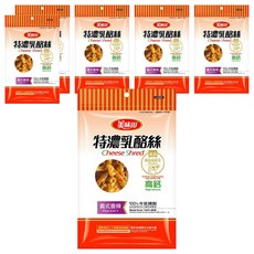 美味田 特濃乳酪絲 義式香辣 100%牛乳煉製, 60g, 6包