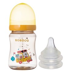 Little Bob Dog PPSU 奶嘴瓶 200ml 奶嘴 2 包, 黃色, 1組