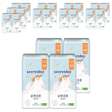 secretday 溫和棉質貼身護墊, 40入, 長, 24個
