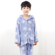 Kids Line Charactopia 男童款雪花印花連帽睡衣+睡褲套裝