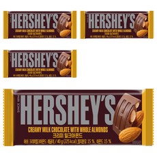 HERSHEY'S 好時 杏仁夾餡牛奶巧克片, 40g, 4片