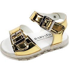 Sekkibaltbadak 兒童鏡面星星LED涼鞋