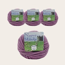 라나가또 누우보 순모 아일랜드 퓨어울 뜨개실 4p, 12940 미디엄퍼플