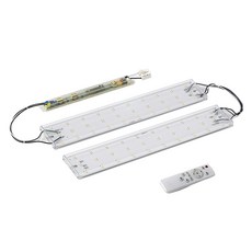 룸인 FPL 36W 螢光燈 2燈管替換用 智慧遙控器 亮度調節 + 顏色變換 LED DIY 模組 50W 套組, 1套