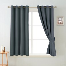 comet 遮光窗簾 2入, 炭灰色