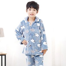 童裝系列 男童蓬鬆雲朵感睡眠睡衣上下組