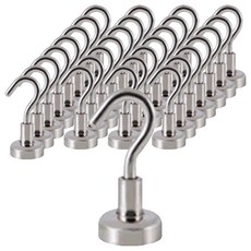 DGG 超強力磁吸掛鉤 10mm, 銀色, 40個