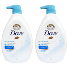 Dove 多芬 溫和去角質滋養柔膚沐浴露, 1kg, 2瓶