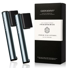 GIOVANNY 스틱 차량용 방향제 케이스 2p + 리필 2g 4p, 피코크 블루(미스티아쿠아), 1세트