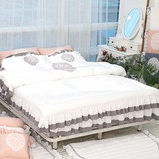 Ryugeumsuk 法式感性絲滑護理荷葉邊鋪棉被套組