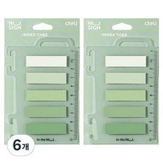 델리 누사인 인덱스 스티커 5종 x 20p 그린, 6개