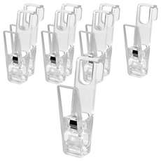 i-MATE 雙向夾子掛勾, 透明, 8個