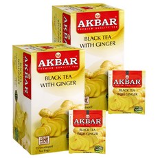 AKBAR 生薑風味紅茶茶包, 2g, 25包, 2盒