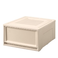 아이리스 국내생산 시스템 수납박스 슬라이딩 서랍장 BC-500, 베이지, 1개