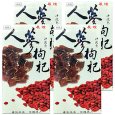 展瑄 人蔘枸杞茶 純天然植物成分 沖泡包, 4.5g, 30包, 4盒