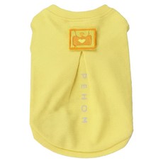 pehom 華夫格刺繡T恤 寵物舒適透氣時尚, 1入, 黃色
