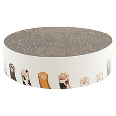 T.N.A. 悠遊 圓型瓦楞紙盆 貓抓板, 白色, 1個