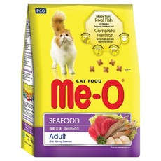 Me-O 咪歐 成貓 海鮮口味 乾貓糧 低鈉配方 添加牛磺酸與多種維生素, 1.2kg, 1袋