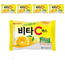LOTTE 樂天 檸檬C糖, 17.5g, 5包
