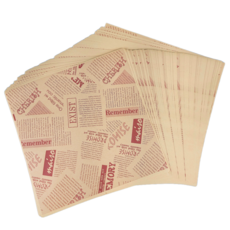 UT 烘焙包裝塗層牛皮蠟紙 棕色 30 x 30 cm, 1入, 200個