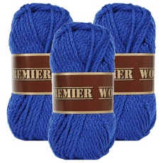 SEVY 優質羊毛披肩針織紗, 3265藍色, 3個