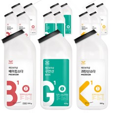 REBOW 精選清潔組 小蘇打粉 500g+檸檬酸 420g+過碳酸鈉 500g, 5套