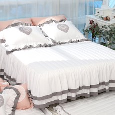Ryugeumsuk 法式感性雙層荷葉邊床罩