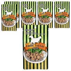 Boneplus 貓專用魚造型薄荷潔牙骨 幫助預防牙垢, 牛奶風味, 70g, 6包